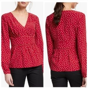 Boden Elsie Blouse Peplum Polka Dots NWT Size 6